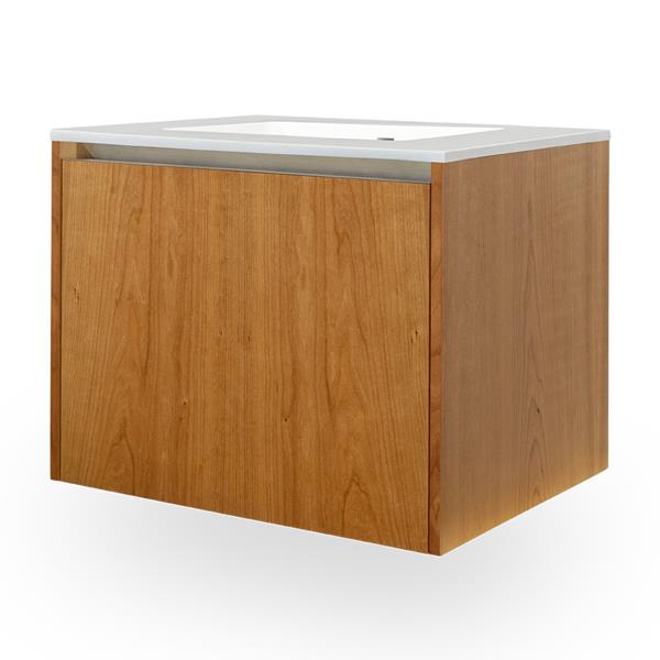 Lacava - Kubista Wall-Mount Under Counter Vanity With A Drawer A Notch In Back