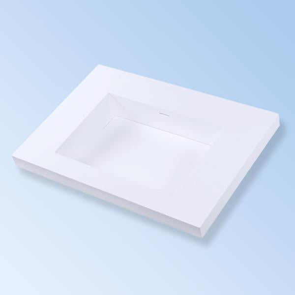 Lacava - Kubista Vanity-Top Bathroom Sink Made Of Solid Surface, With An Overflow And Decorative Drain Cover