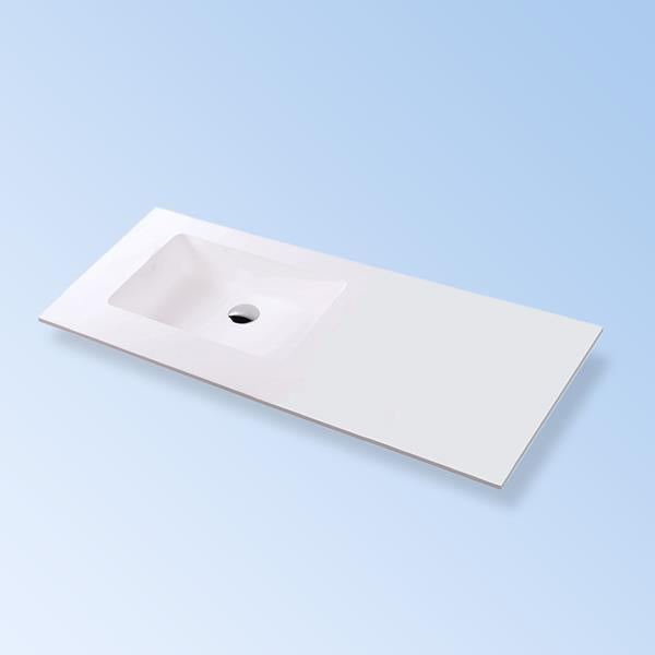Lacava - Kubitop Vanity Top Solid Surface Bathroom Sink With Overflow