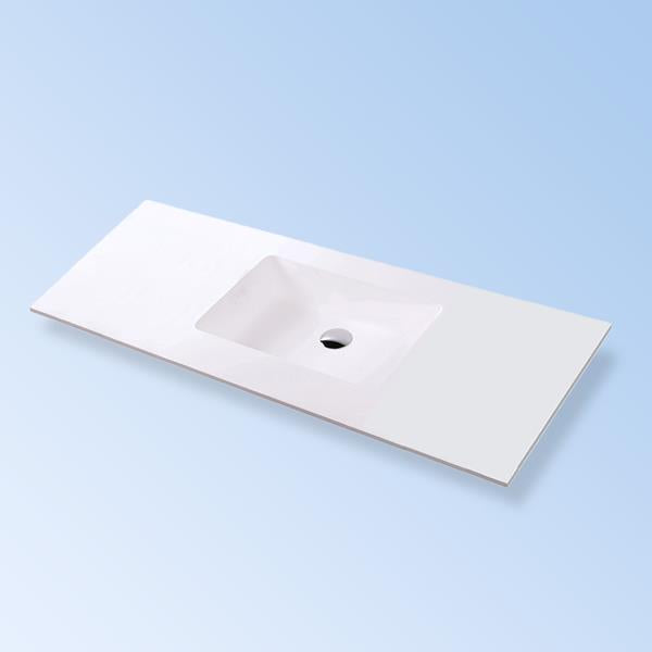 Lacava - Kubitop Vanity Top Solid Surface Bathroom Sink With Overflow