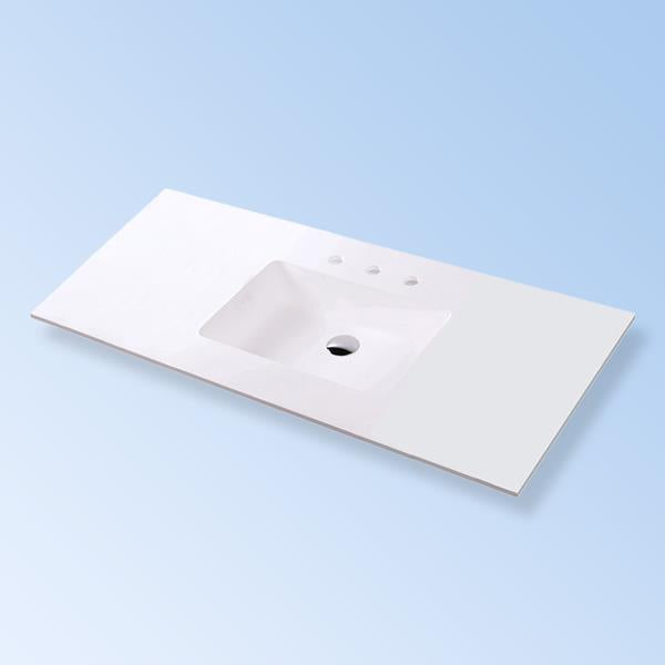 Lacava - Kubitop Vanity Top Solid Surface Bathroom Sink With Overflow
