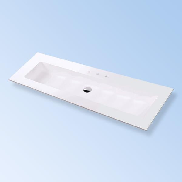 Lacava - Kubitop Vanity Top Solid Surface Bathroom Sink With Overflow