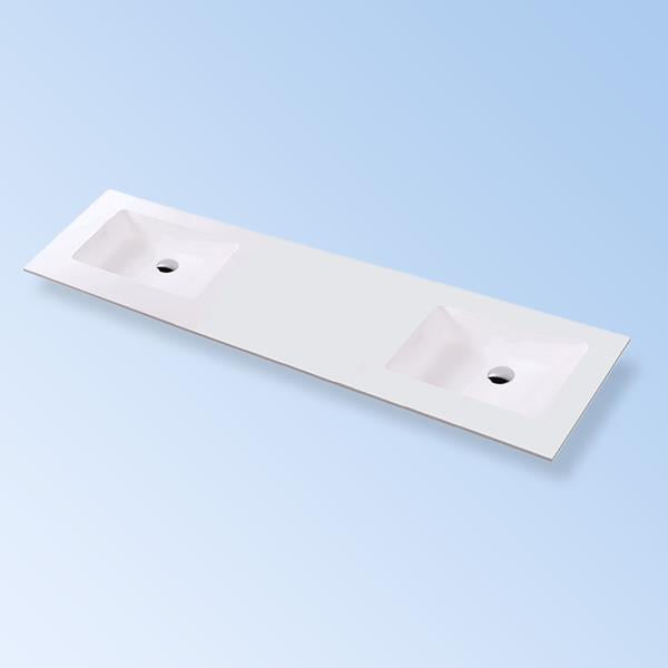 Lacava - Kubitop Vanity Top Solid Surface Bathroom Sink With Overflow