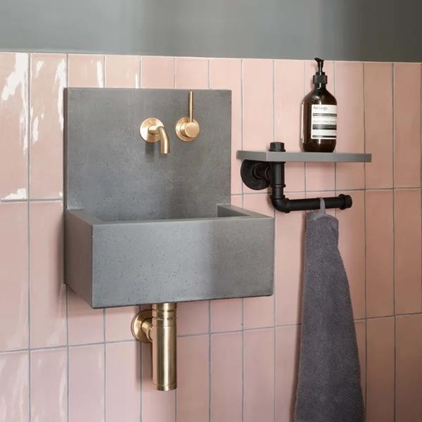 Kast - Kern Mini Countertop/Wall Mount Basin, 13-3/ x 9-7/8 Inch, Includes Wall Brackets