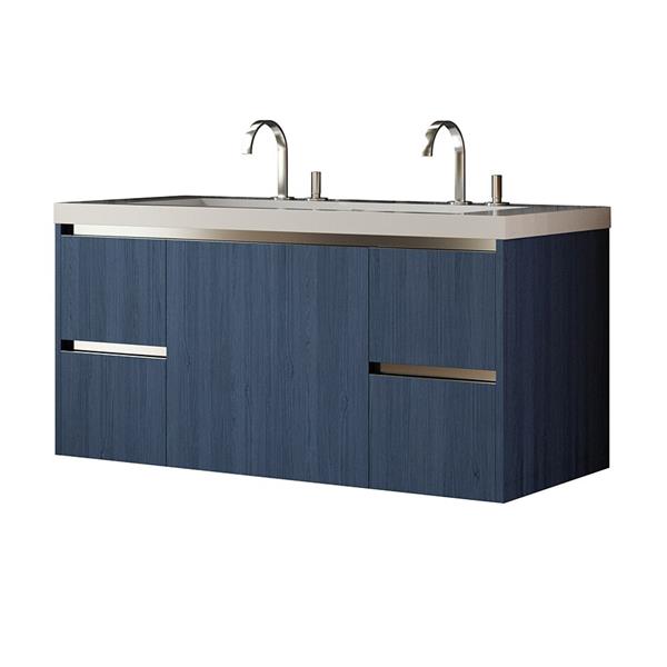 Lacava - Kubista Wall-Mounted Undercounter Vanity With A Large Drawer On The Center And Two Small Drawers On Left And Right