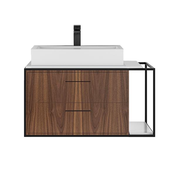 Lacava - Linea Cabinet Of Wall-Mount Under-Counter Vanity Lin-Vs-30L With Sink On The Left