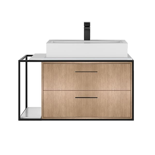 Lacava - Linea Cabinet Of Wall-Mount Under-Counter Vanity Lin-Vs-30R With Sink On The Right