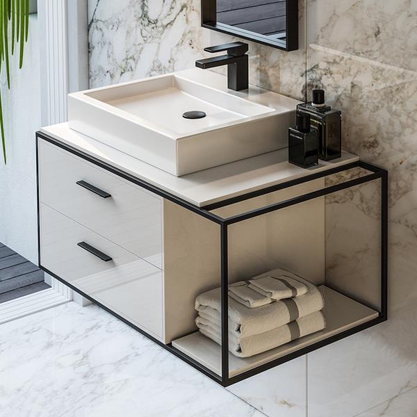 Lacava - Linea Metal Frame For Wall-Mount Under-Counter Vanity Lin-Vs-36L