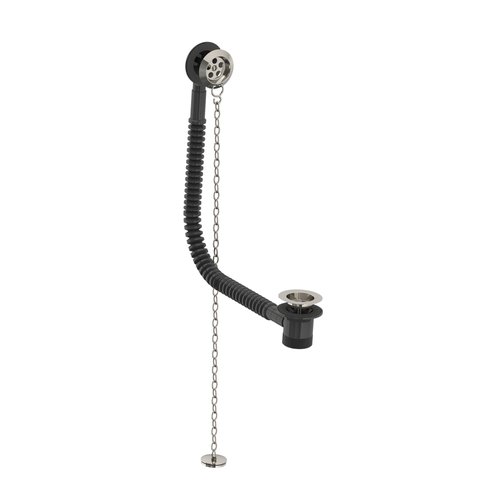 Lefroy Brooks - Bath Waste Kit with Stowaway Brass Plug & Oval Chain * Special Order *