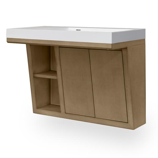 Lacava - Libera Wall-Mounted Under-Counter Vanity With Two Sliding Doors