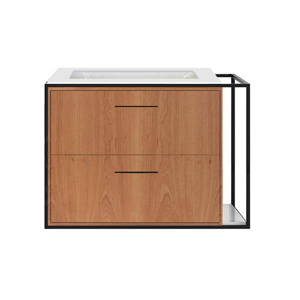 Lacava - Linea Cabinet Of Wall-Mount Under-Counter Vanity Lin-Un-24Lf With Sink On The Left