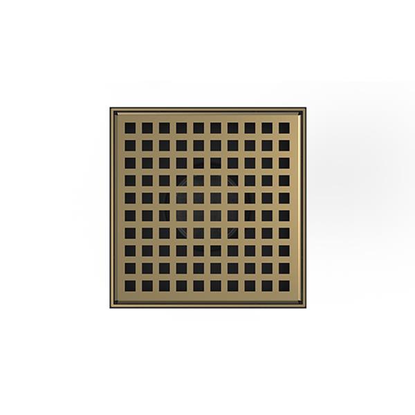 Infinity Drain - 5 x 5 Inch LQD 5 Squares Pattern Complete Kit with ABS Bonded Flange