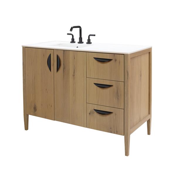Lacava - Lunarossa Free-Standing Under-Counter Vanity With Two Doors On The Left An Three Drawers On The Right(Pulls Included