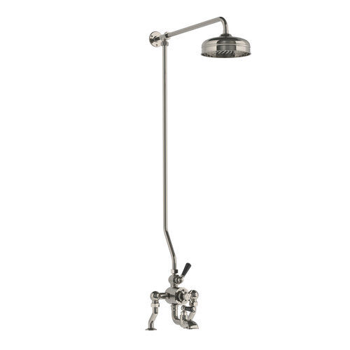 Lefroy Brooks - Classic Black Deck Mounted Thermostatic Bath & Shower Mixer