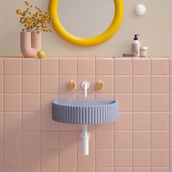 Kast - Luna Countertop/Wall Mount Basin, Without Tap Deck, Includes Wall Brackets