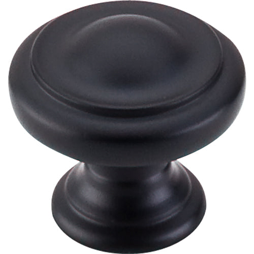 Top Knobs - Dome 1 1/8 Inch Diameter Round Knob - Flat Black