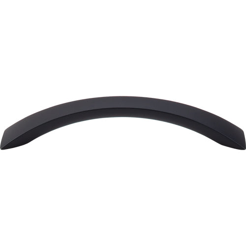 Top Knobs - Crescent Flair 5 1/16 Inch Center to Center Bar pull - Flat Black