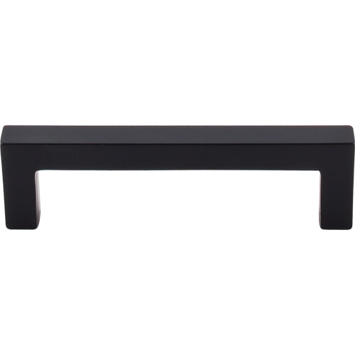 Top Knobs - Square Bar 3 3/4 Inch Center to Center Bar pull - Flat Black