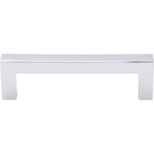 Top Knobs - Square Bar 3 3/4 Inch Center to Center Bar pull - Polished Chrome