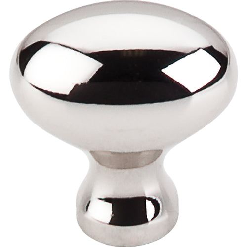 Top Knobs - Egg 1 1/4 Inch Length Oval Knob - Polished Nickel