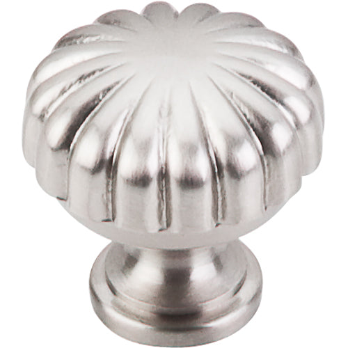 Top Knobs - Melon 1 1/4 Inch Diameter Round Knob - Brushed Satin Nickel