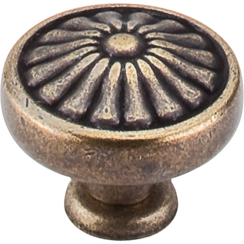Top Knobs - Flower 1 1/4 Inch Diameter Round Knob - German Bronze