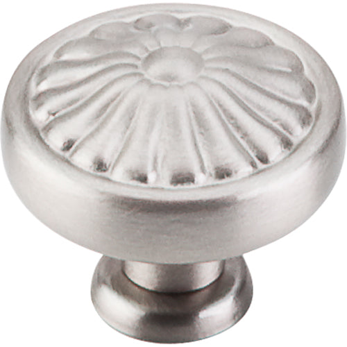 Top Knobs - Flower 1 1/4 Inch Diameter Round Knob - Brushed Satin Nickel