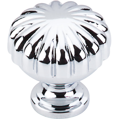 Top Knobs - Melon 1 1/4 Inch Diameter Round Knob - Polished Chrome