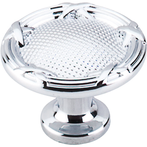 Top Knobs - Ribbon & Reed 1 1/4 Inch Diameter Round Knob - Polished Chrome