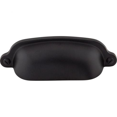 Top Knobs - Charlotte 2 9/16 Inch Center to Center Cup/Bin pull - Flat Black