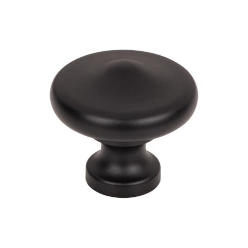 Top Knobs - Peak 1 5/16 Inch Diameter Round Knob - Flat Black