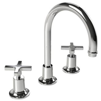 Lefroy Brooks - Fleetwood Cross Handle 3-Hole Basin Mixer