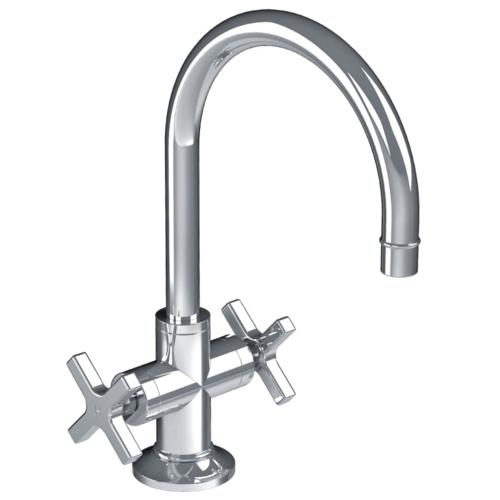 Lefroy Brooks - Fleetwood Cross Handle Single Hole Basin Mixer