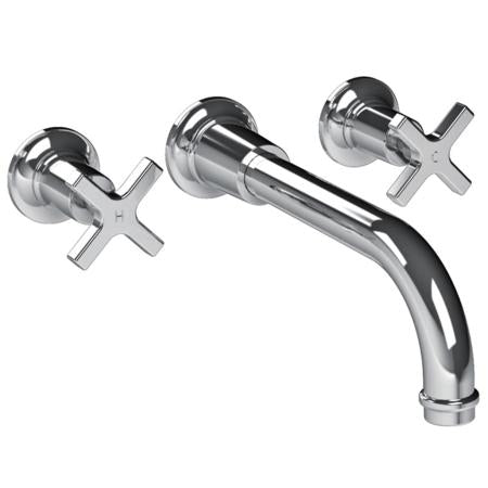 Lefroy Brooks - Fleetwood Cross Handle Wall Mounted Bath Filler Trim