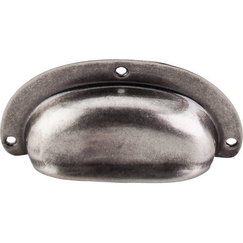 Top Knobs - Mayfair 3 hole Center to Center Cup/Bin pull - Pewter Antique