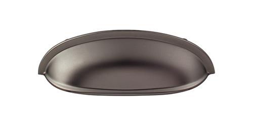 Top Knobs - Somerset 3 Inch Center to Center Cup/Bin pull - Ash Gray