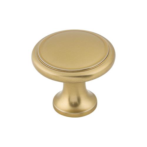 Top Knobs - Ringed 1 1/8 Inch Diameter Mushroom Knob - Honey Bronze