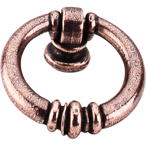 Top Knobs - Newton Ring 1 5/8 Inch Length Round Knob - Old English Copper