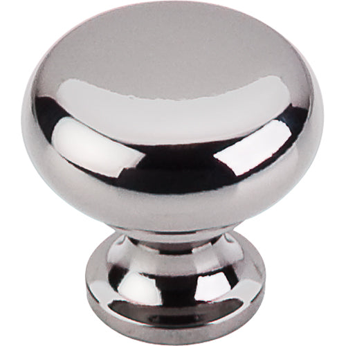 Top Knobs - Flat Faced 1 1/4 Inch Diameter Round Knob - Black Nickel