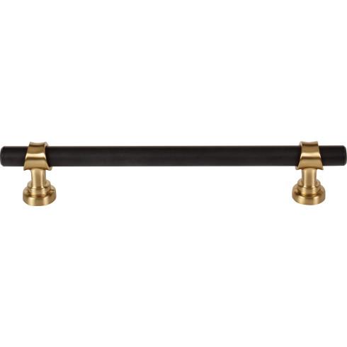Top Knobs - Bit 6 5/16 Inch Center to Center Bar pull - Flat Black and Honey Bronze