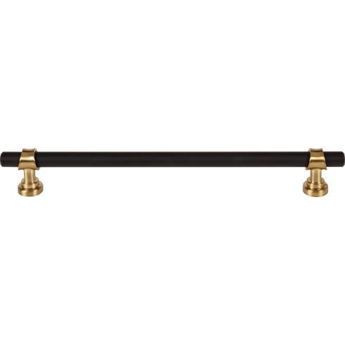 Top Knobs - Bit 8 13/16 Inch Center to Center Bar pull - Flat Black and Honey Bronze