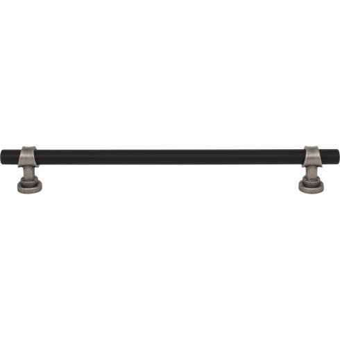 Top Knobs - Bit 8 13/16 Inch Center to Center Bar pull - Flat Black and Pewter Antique