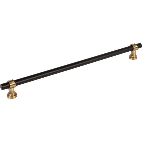 Top Knobs - Bit 12 Inch Center to Center Bar pull - Flat Black and Honey Bronze