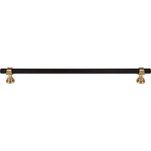Top Knobs - Bit 18 Inch Center to Center Bar pull - Flat Black and Honey Bronze