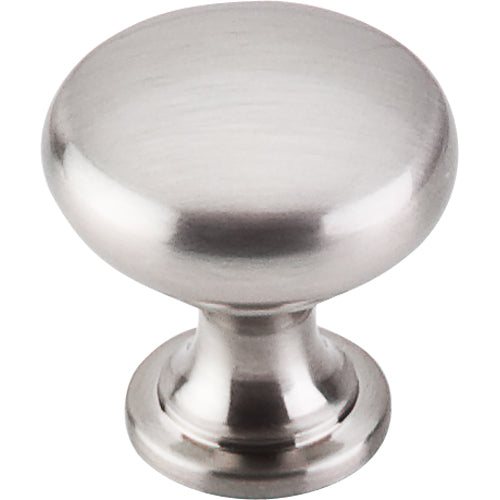 Top Knobs - Hollow Round 1 3/16 Inch Diameter Round Knob - Brushed Satin Nickel