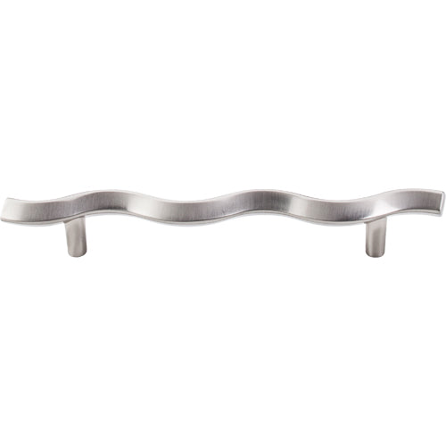 Top Knobs - Wave 5 1/16 Inch Center to Center Bar pull - Brushed Satin Nickel