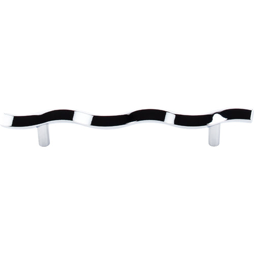 Top Knobs - Wave 5 1/16 Inch Center to Center Bar pull - Polished Chrome
