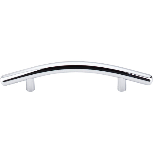 Top Knobs - Curved 3 3/4 Inch Center to Center Bar pull - Polished Chrome