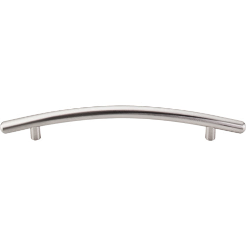 Top Knobs - Curved 6 5/16 Inch Center to Center Bar pull - Brushed Satin Nickel