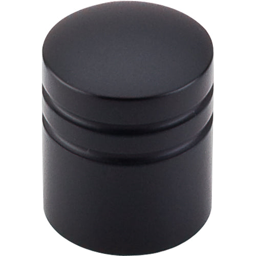 Top Knobs - Stacked 1 Inch Diameter Round Knob - Flat Black